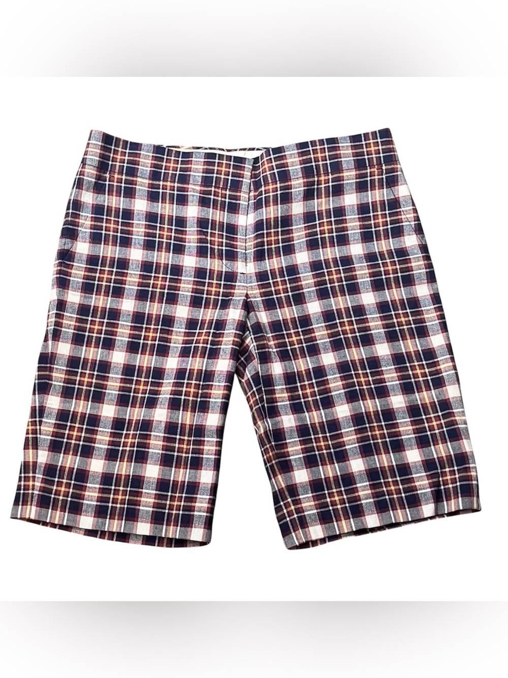 J.Crew Plaid Bermuda Shorts Size 4 Preppy Old Money Country Club Golf